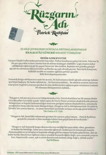 Rüzgarın Adı Kral Katili Güncesi 1. Gün Patrick Rothfuss İthaki Yayınl