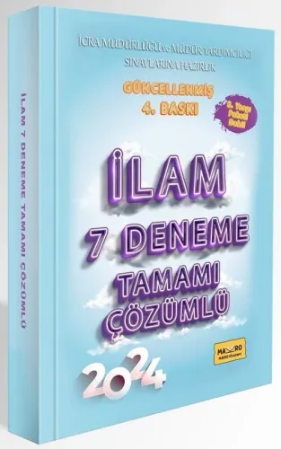 Makro Kitap 2024 İcra Müdürlüğü ve Yardımcılığı İLAM 7 Deneme Çözümlü