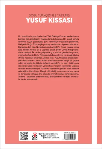 Doğu Türkçesi İle Yazılmış Yusuf Kıssası Nurmuhammed Andelîb Doğu Türkçesi İle Yazılmış Yusuf Kıssası Nurmuhammed Andelîb