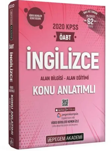 Pegem KPSS ÖABT İngilizce Video Destekli Konu Anlatımlı 2020-YENİ