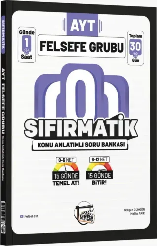 Ders Platosu AYT Felsefe Sıfırmatik Konu Anlatımlı Soru Bankası