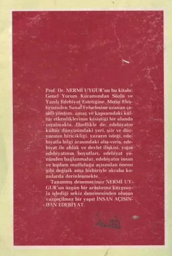 İnsan Açısından Edebiyat Nermi Uygur Remzi Kitabevi %77 indirimli