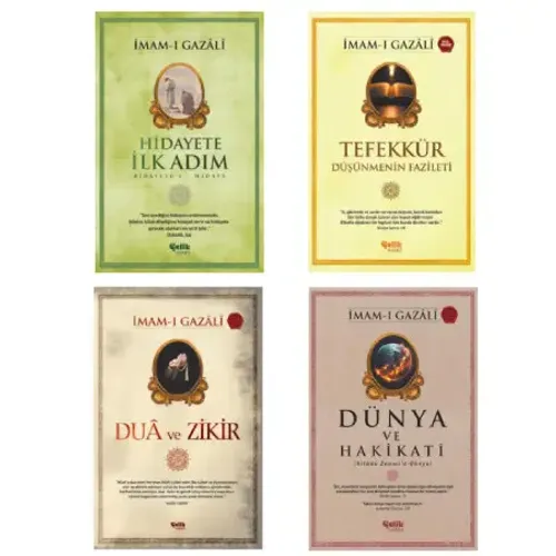 Gazali Seti Hidayete İlk Adım-Dua ve Zikir-Dünya ve Hakikati-Tefekkür Düşünmenin Fazileti 4'lü Set
