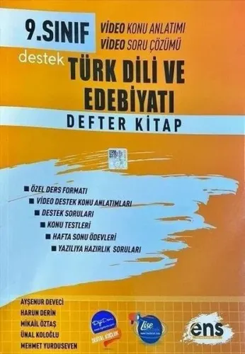ENS Yayıncılık 9. Sınıf Edebiyat Destek Defterim