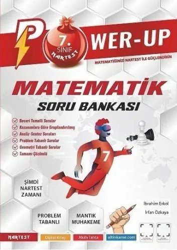 Nartest Yayınları 7. Sınıf Power - Up Matematik Soru Bankası Kırmızı