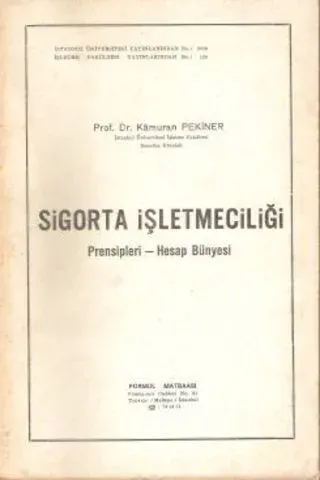 Sigorta İşletmeciliği Prensipleri - Hesap Bünyesi