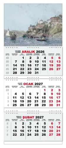 2027 Gemici Duvar Takvimi - Sandal Sefası