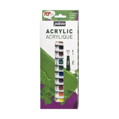 PEBEO POP ART AKRİLİK SET 11 TÜP 10ml+1 TÜP 15ml