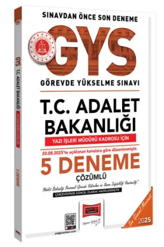Yargı Yayınları 2025 T.C Adalet Bakanlığı Yazı İşleri Müdürü Kadrosu İ