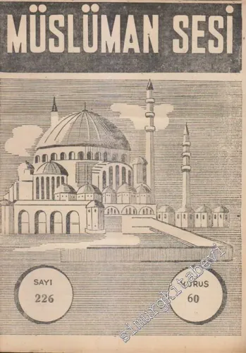 Müslüman Sesi - Sayı: 226, 17 Ağustos 1962