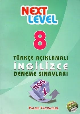 8. Sınıf Next Level TEOG 1 Türkçe Açıklamalı İngilizce Deneme Sınavları Palme Yayıncılık