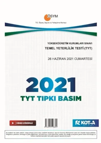 Kota Yayınları TYT 2021 Tıpkı Basım