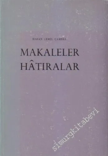 Makaleler Hâtıralar -        1987