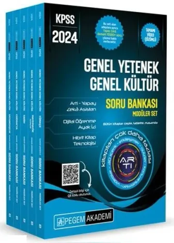 2024 KPSS Genel Yetenek Genel Kültür Tamamı Çözümlü Soru Bankası Seti - 5 Kitap