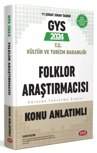 Data Yayınları 2024 Kültür ve Turizm Bakanlığı Folklor Araştırmacısı GYS Konu Anlatımlı