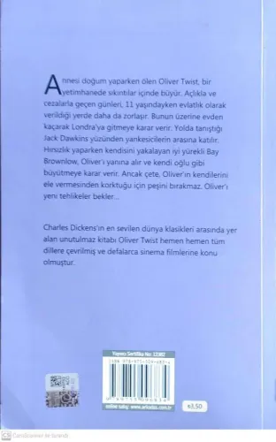 Oliver Twist Charles Dickens Arkadaş Yayınları