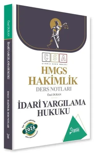 Yetki Yayınları 2026 HMGS Hakimlik İdari Yargılama Hukuku Ders Notları