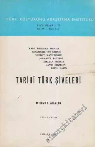 Tarihi Türk Şiveleri -        1988