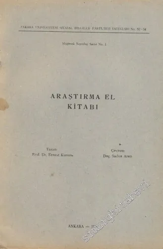 Araştırma El Kitabı -        1956