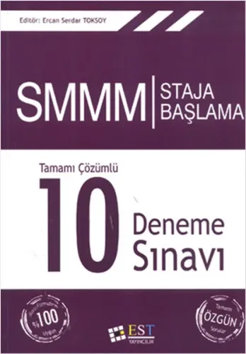 EST Yayınları SMMM Staja Başlama Tamamı Çözümlü 10 Deneme Sınavı