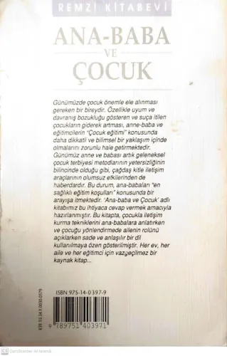 Ana-Baba ve Çocuk Prof.Dr.Haluk Yavuzer Remzi Kitabevi