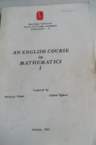 An English Course in Mathematics I