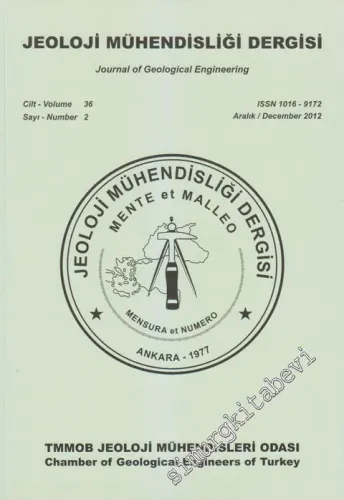 Jeoloji Mühendisliği Dergisi - Sayı: 2  36    Aralık