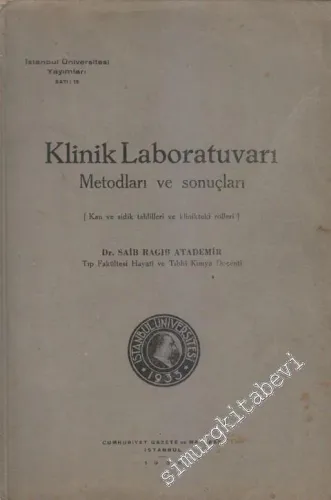 Klinik Laboratuvarı Metodları ve Sonuçları -        1936