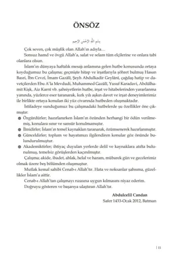 İlmi Hutbelerle Minberin Güccü