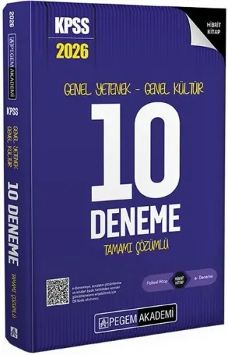 Pegem Yayınları 2026 KPSS Genel Yetenek Genel Kültür Tamamı Çözümlü 10
