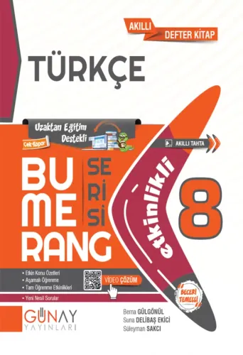 GÜNAY 8. SINIF BUMERANG ETKİNLİKLİ TÜRKÇE