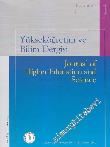 Yüksek Öğretim ve Bilim Dergisi - Journal Higher Education And Science - Sayı: 1  2    Nisan / April