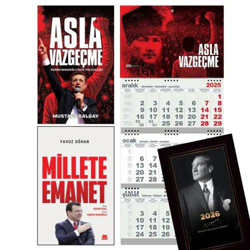 Asla Vazgeçme ve Millete Emanet - Gemici Duvar Takvimi-AV - İstikbal 2026 Ajanda
