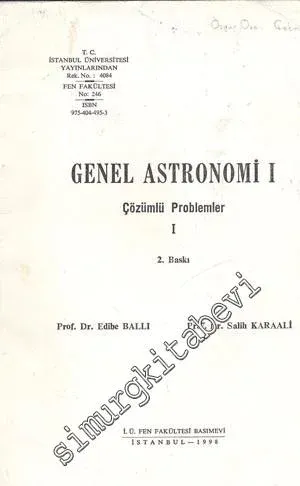 Genel Astronomi Çözümlü Problemler 1 -