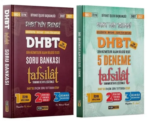 Yedibeyza Yayınları DHBT TAFSİLAT Soru - 5 Deneme 2 li Set