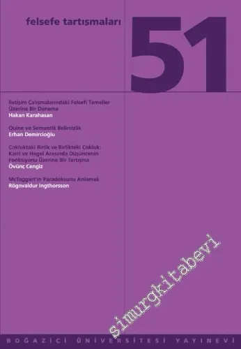 Felsefe Tartışmaları 51. Kitap - Sayı: 51