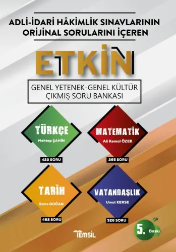 ETKİN Genel Yetenek-Genel Kültür Çıkmış Soru Bankası
