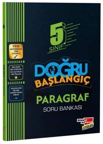 Dikkat Atölyesi Yayınları 5. Sınıf Paragraf Doğru Başlangıç Soru Banka