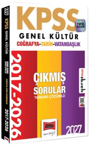 Yargı Yayınları 2027 KPSS Genel Kültür Tarih-Coğrafya-Vatandaşlık Konu Konu Tamamı Çözümlü 10 Yıl Çıkmış Sorular