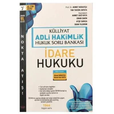 Külliyat Adli Hakimlik Hukuk Soru Bankası İdare Hukuku