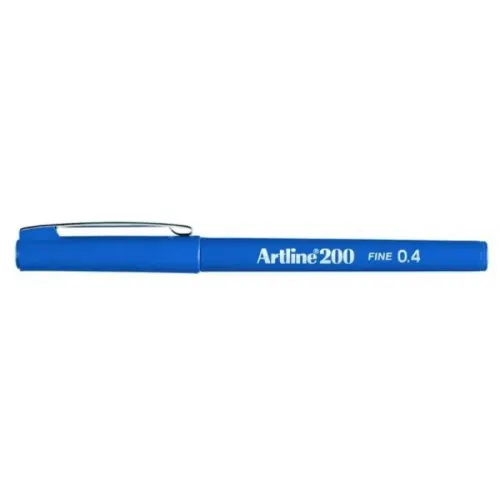 Artline 200N Fine Keçe Uçlu Yazı Kalemi Uç:0,4mm Royal Mavi