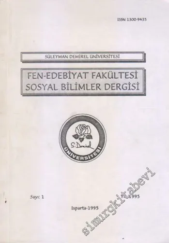 Süleyman Demirel Üniversitesi Fen - Edebiyat Fakültesi Sosyal Bilimler Dergisi - Sayı: 1        1995