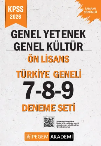 Pegem Yayınları 2026 KPSS Genel Yetenek Genel Kültür Lise-Ön Lisans Ta
