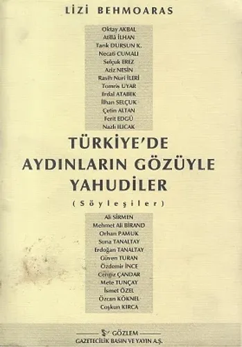 Türkiye'de Aydınların Gözüyle Yahudiler (Söyleşiler)