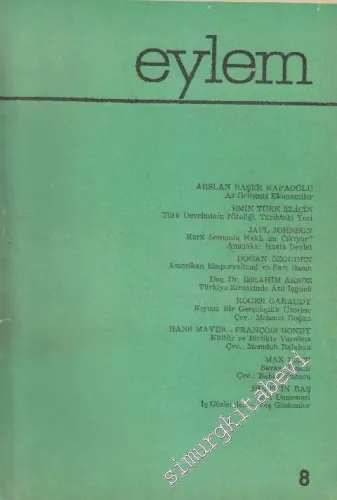 Eylem Düşün ve Eylem Dergisi  - Sayı: 8  1    Ekim
