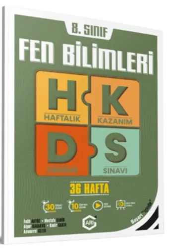 Arı Yayıncılık 8. Sınıf Fen Bilimleri Arı Haftalık Kazanım Deneme Arı 