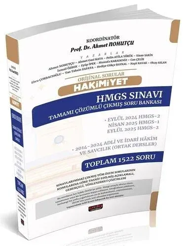 Savaş Yayınları 2026 Orijinal Sorular HAKİMİYET HMGS Sınavı Çıkmış Soru Bankası