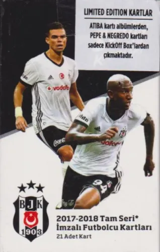Beşiktaş 2017-18 Tam Seri İmzalı Futbolcu Kartları ( 21 Adet Kart) - İADESİZ
