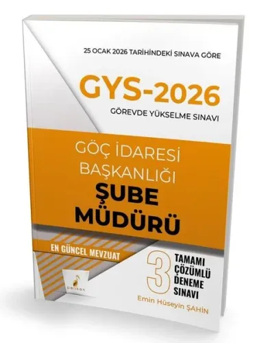 Pelikan Yayınları GYS 2026 Görevde Yükselme Sınavı Göç İdaresi Başkanl