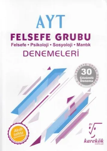 Karekök Yayınları AYT Felsefe Grubu 30lu Denemeleri